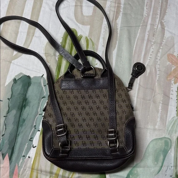Vintage Dooney & Bourke brown Backpack with leather trim - Picture 6 of 12
